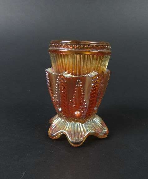 Vintage Degenhart Iridescent Toothpick Holder