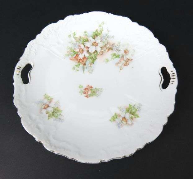 Vintage Handpainted Double Handled Plate
