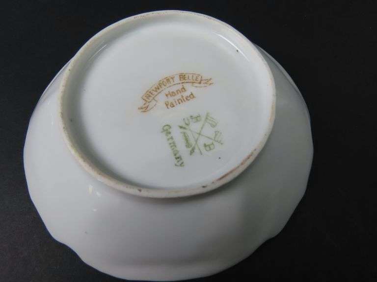 Vintage Newport Belle Handpainted German Berry Bowl