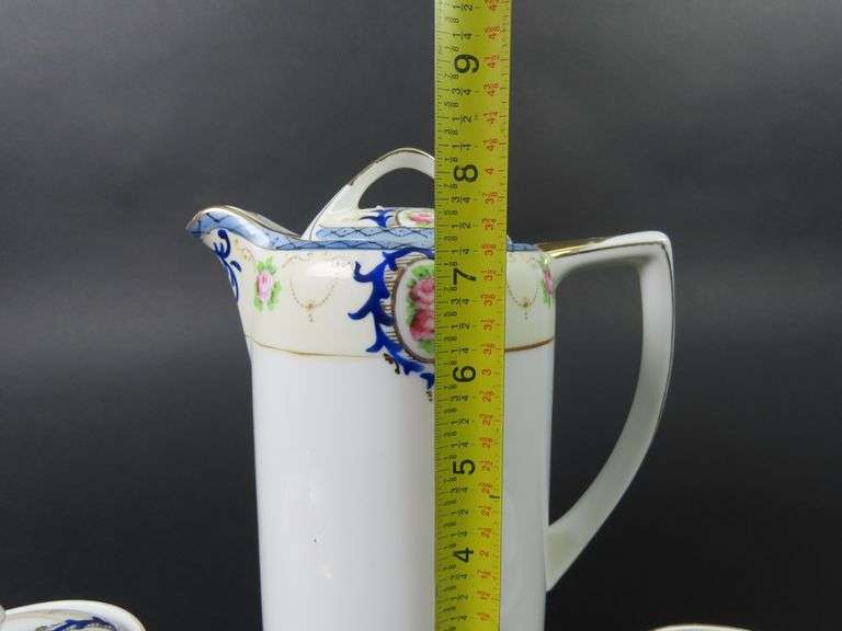 Antique Noritake Chocolate Pot with Creamer & Lidded Sugar