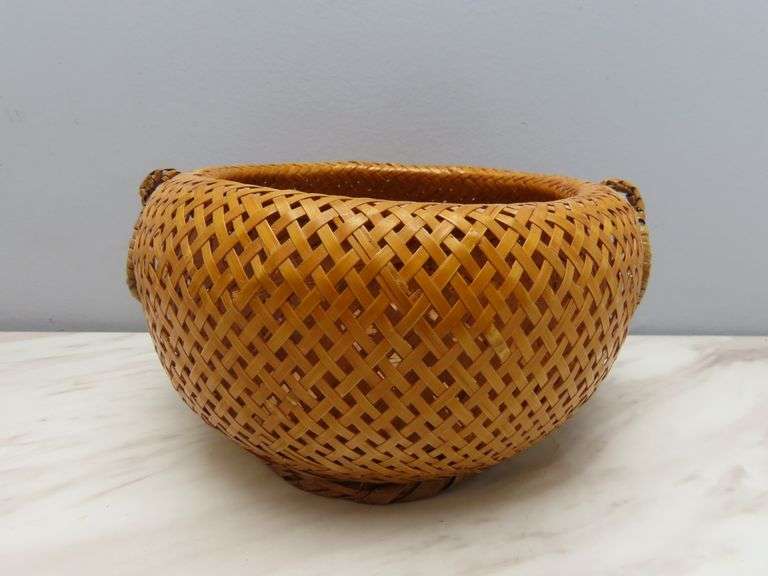 Unique Vintage Double Layer Bamboo Basket