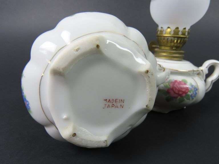 Lot of 2 Small Matching Oil Lamps
