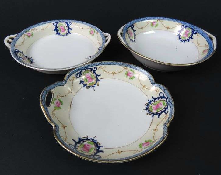Lot of 3 Antique Noritake Serving Dishes - Made in Japan