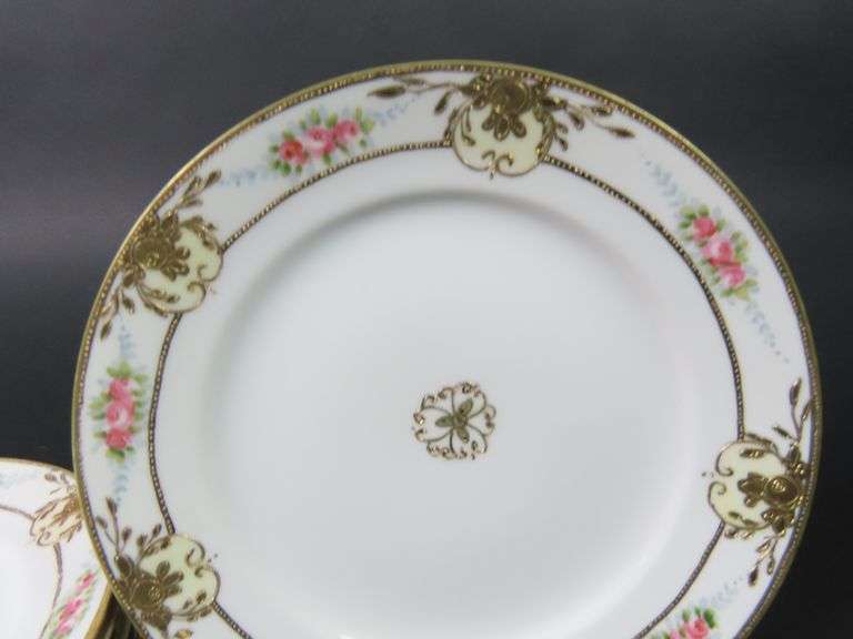 Lot of 7 Antique Handpainted Nippon Salad Plates