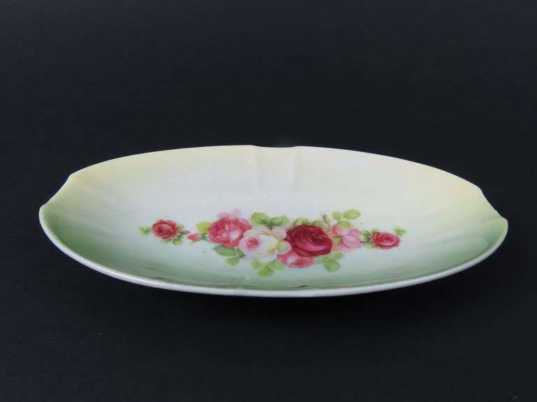 Victorian Handpainted German Celery Dish - See Description