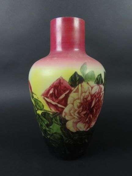 Beautiful Large Antique Bristol Glass Vase
