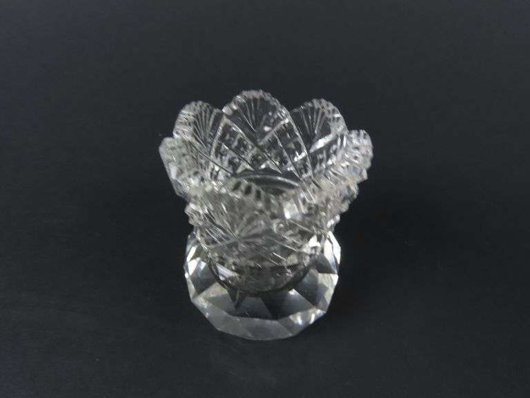 Vintage Cut Crystal Toothpick Holder