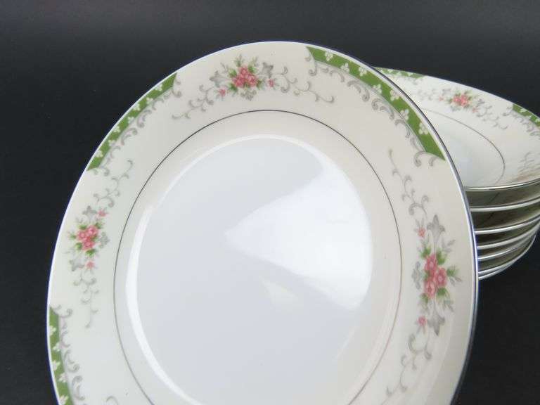 Lot of 8 Empress China "Greenbrier" Soup Bowls