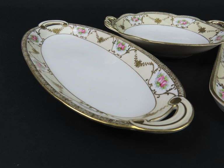 Lot of 3 Handpainted Nippon Serving Dishes - Made in Japan