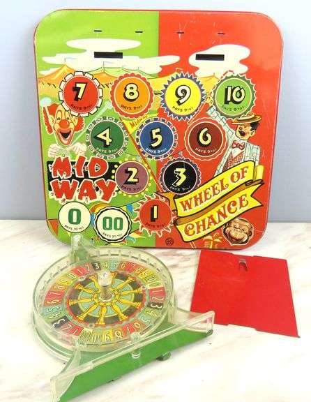 Vintage Marx Tin Wheel of Chance Game