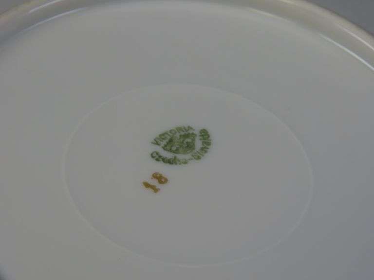 Lot of 6 Vintage Victoria Czechoslovakia Lusterware Lunch Plates