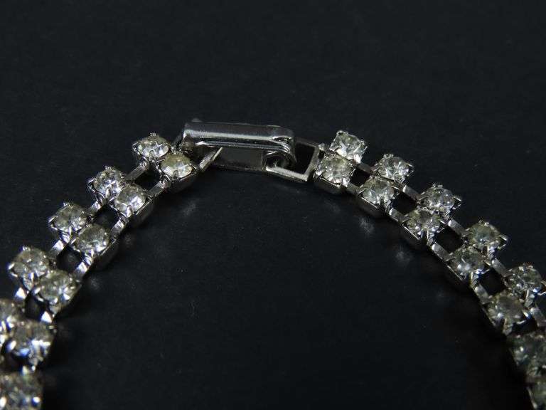 7" Double Strand Rhinestone Bracelet