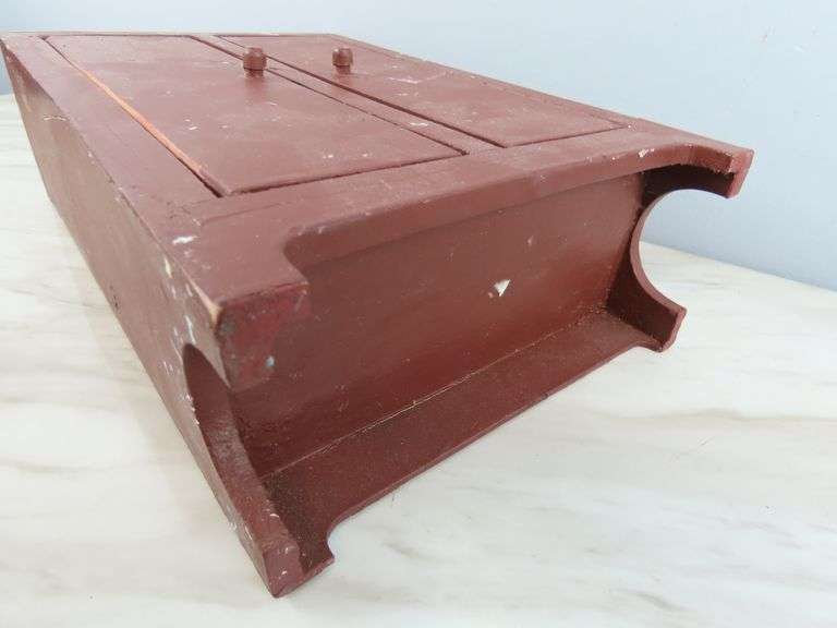 Large Vintage Wooden Doll Wardrobe - See Description