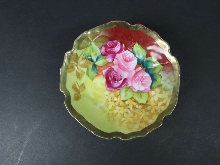 Vintage Newport Belle Handpainted German Berry Bowl