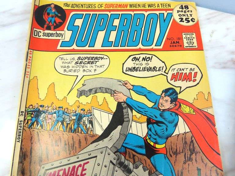 Lot of 5 Vintage Superman & Superboy Comic Books
