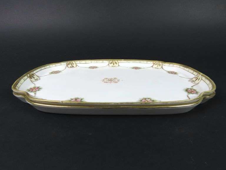 Lot of 2 Handpainted Nippon Porcelain Trays - Made in Japan