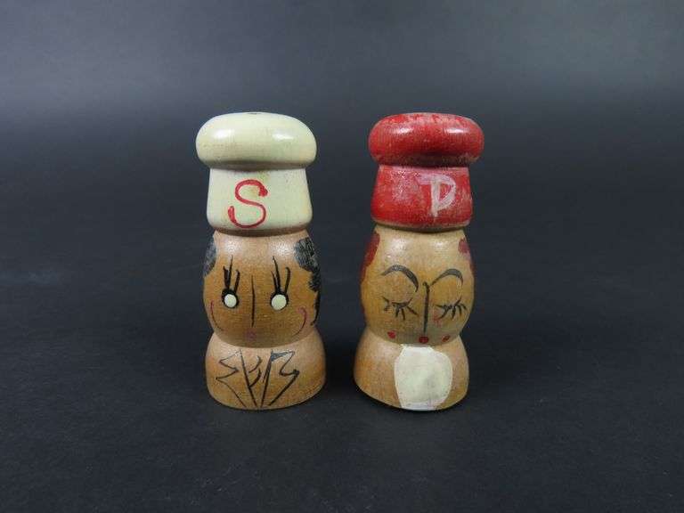 Vintage Tiny Handpainted Salt & Pepper Shakers
