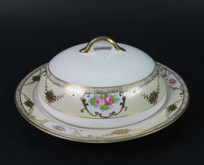 Handpainted Nippon Covered Dish - Made in Japan