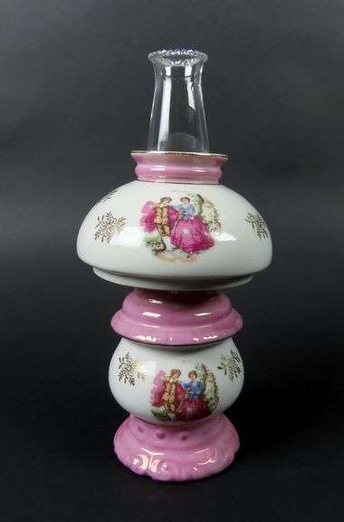 Beautiful Small Antique Oil Lamp