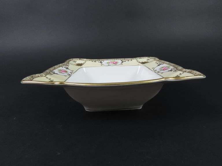 Square Handpainted Nippon Serving Dish - Made in Japan