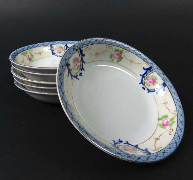 Lot of 6 Antique Noritake Berry Bowls - Made in Japan