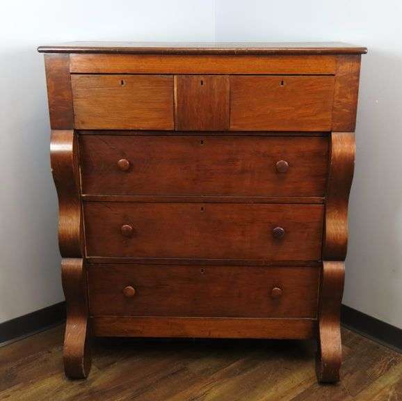 Antique Empire Style Mahogany Chest of Drawers
