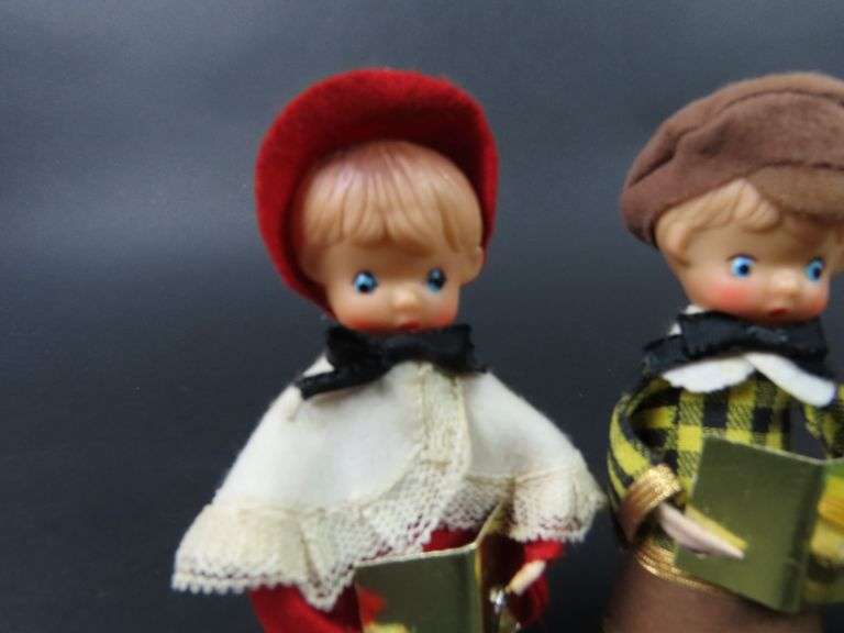 Trio of Vintage Felt Carolers - Made in Japan