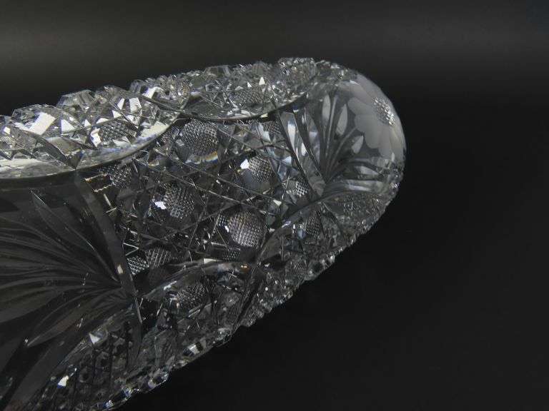 "Innovation 410" Cut Glass Pickle Dish by McKee