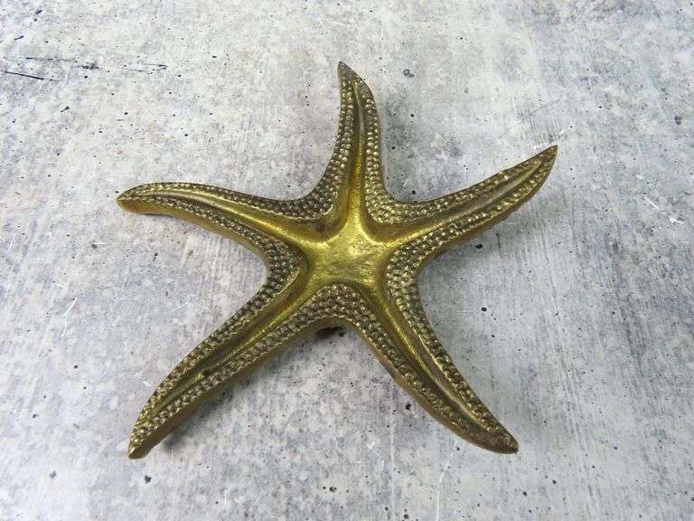 Vintage Brass Starfish Décor