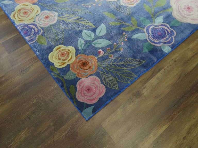 Modern Unique Bloom "Blossom Collection" Floral Area Rug - Made in Turkey