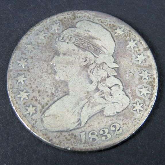 Well Circulated 1832 US Capped Bust Half Dollar Coin