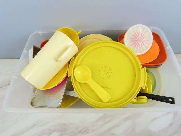 Lot of Vintage Child's Play Set with Tupperware Toys