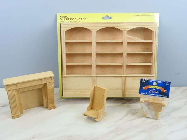 Lot of Wooden Doll House Furniture