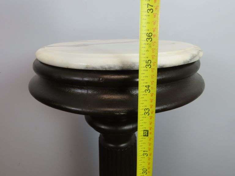 Antique Marble Top Plant / Candle Stand