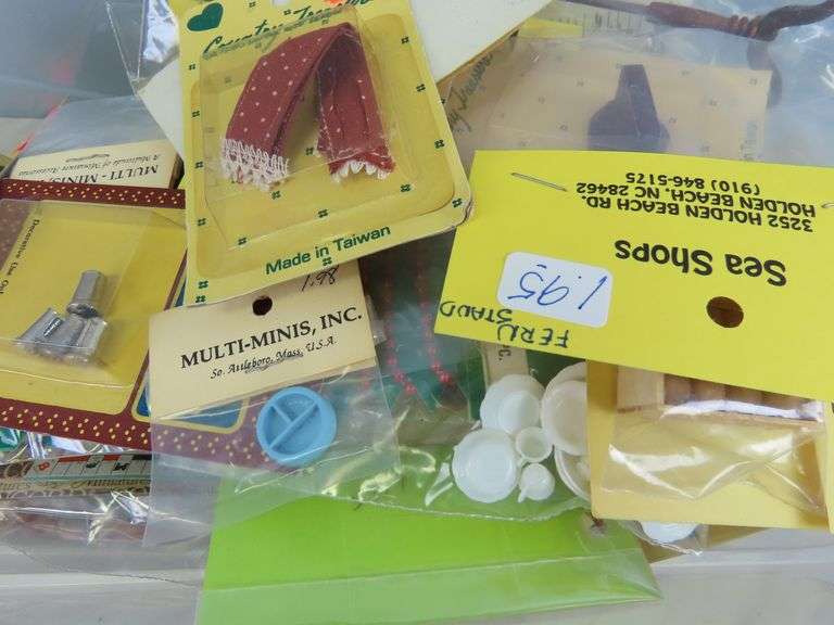 Big Lot of Doll House Miniatures with Kitchen Items & More