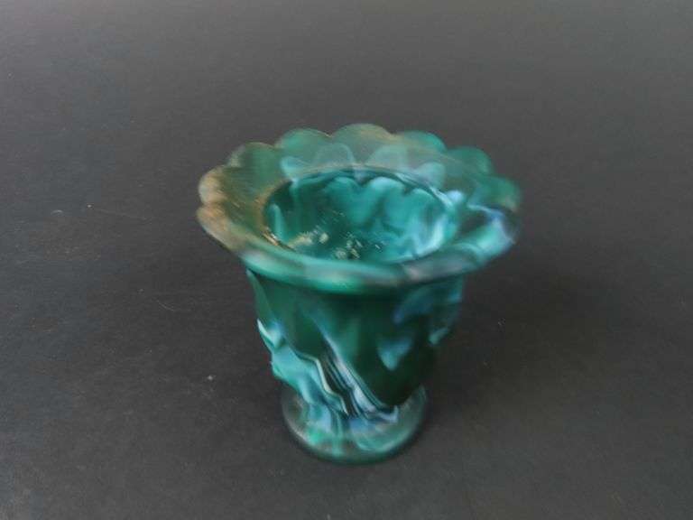 Vintage Slag Glass Toothpick Holder
