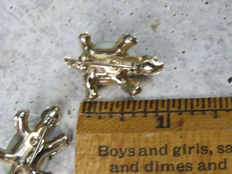 Lot of 2 Small Turtle Brooches
