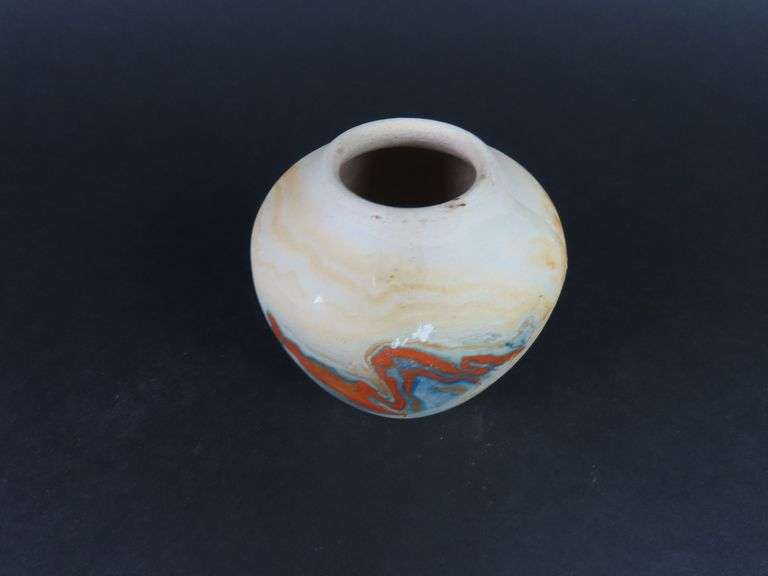 Small Nemadji Pottery Vase - Made in USA