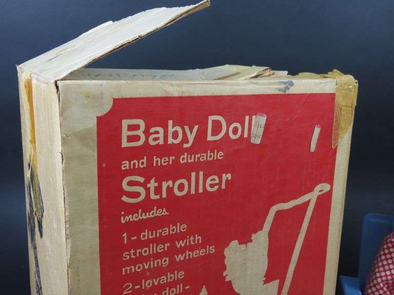 Vintage Baby Doll with Stroller