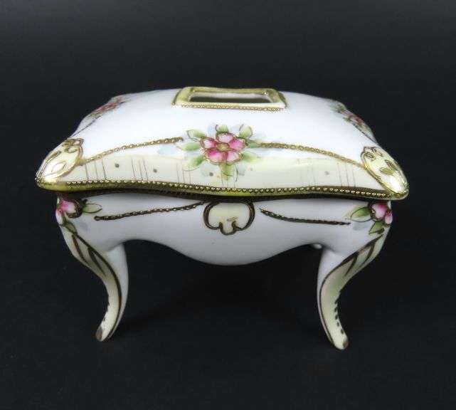 Antique Hand Painted Nippon Vanity Hair Catcher - Made in Japan