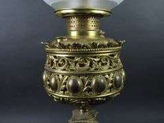 Stunning 30" Banquet Oil Lamp with Globe & Chimney