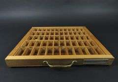 Vintage Wooden Printers Tray Wall Hanging