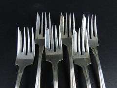 Lot of 6 "Concord" Monogrammed Sterling Silver Forks by Wallace Silver - 162g
