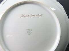 Handpainted Victorian Double Handled Bavarian Plate