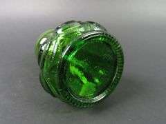 Small Vintage Green Glass Oil Lamp