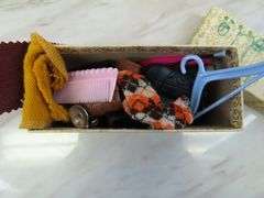 Barbie, Ken and Tons of Clothes in Vintage Fashion Doll Trunk
