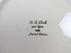 Lot of 2 -1982 BC Clark Christmas Dinner Plates