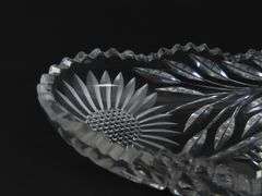 Cut Glass Rectangle Relish Dish