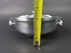 Vintage Hammered Aluminum Covered Dish