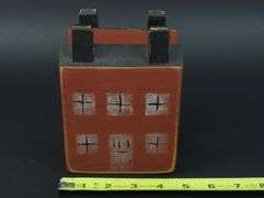Vintage Primitive Wood House Napkin Holder